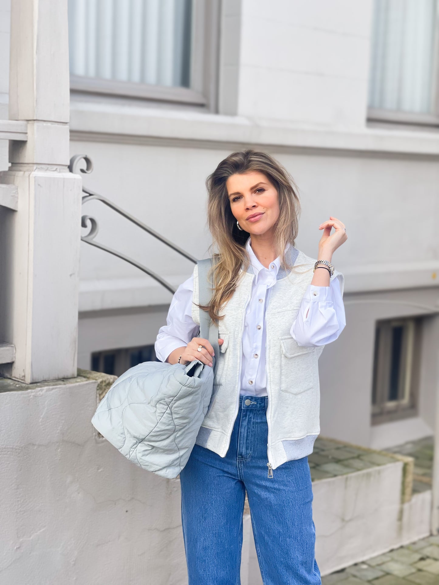 Piper bodywarmer grijs
