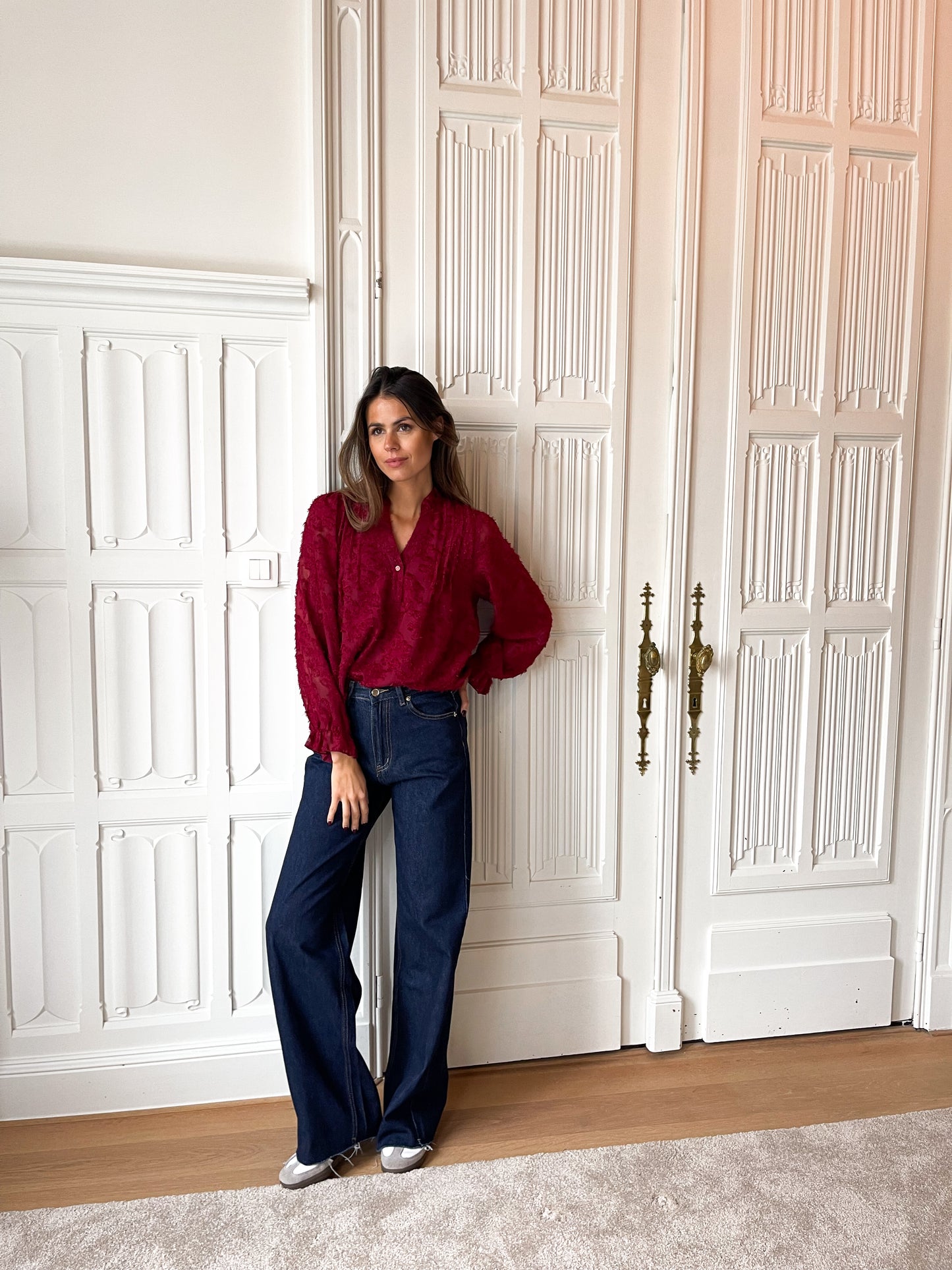 Lucille Blouse Burgundy