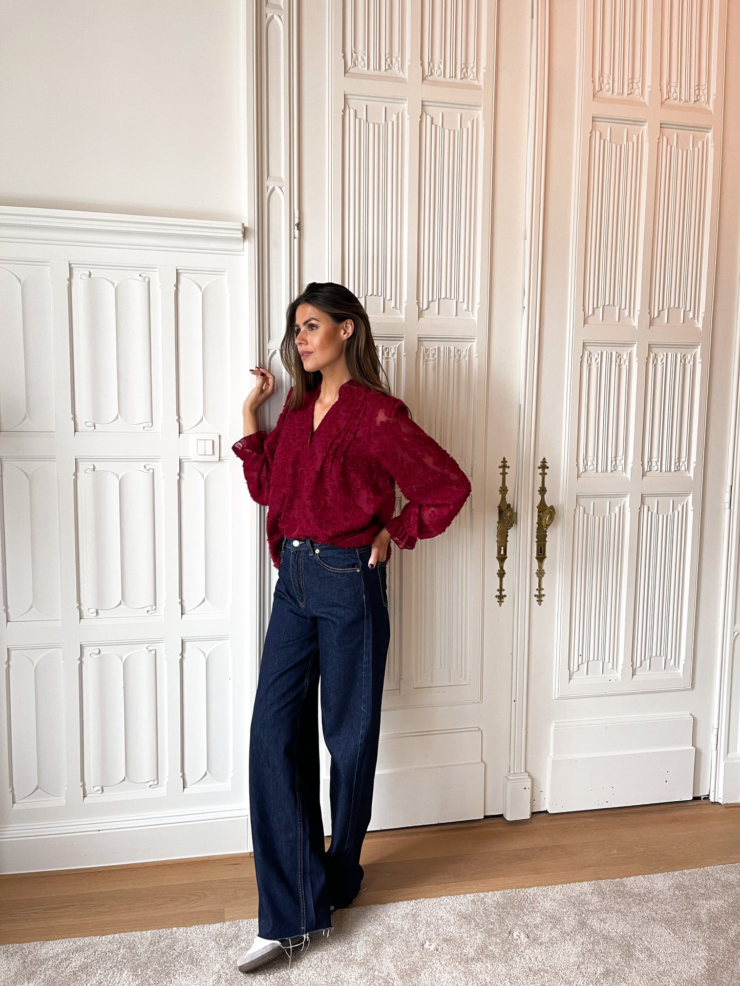 Lucille Blouse Burgundy